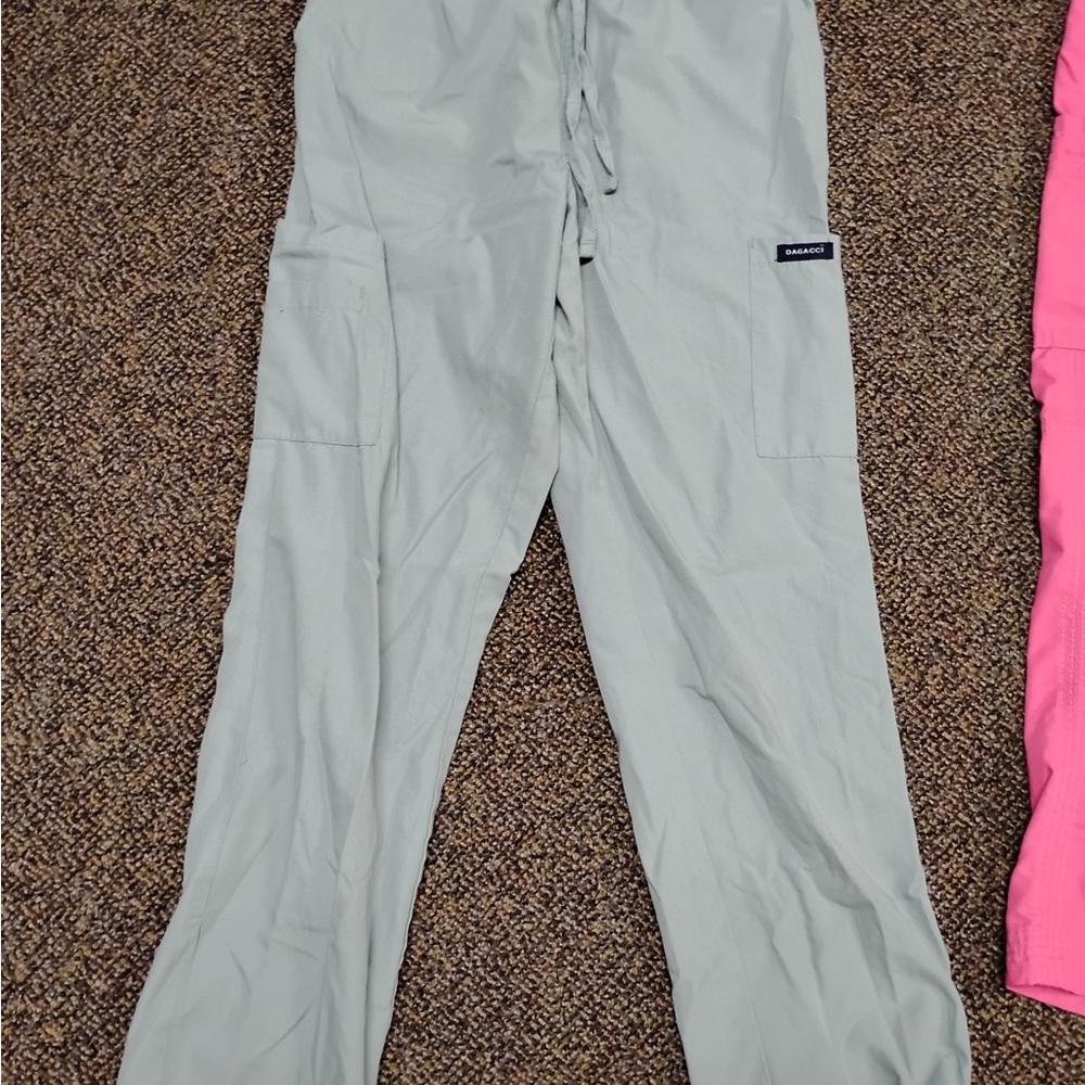 Dagacci Light Green Scrub Pants with Drawstring Waist